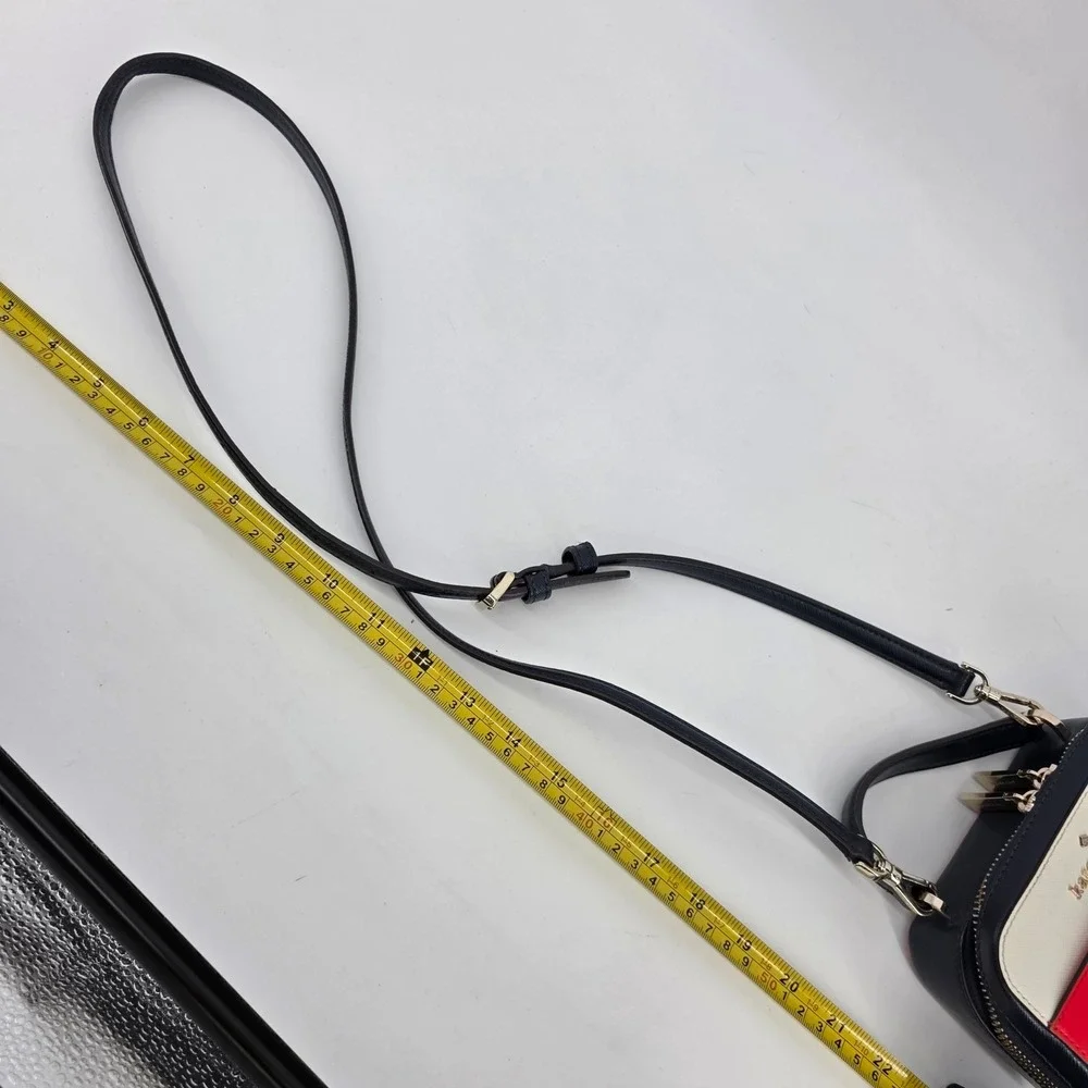 Kate Spade Colorblock Saffiano Leather Crossbody Bag Red White Blue